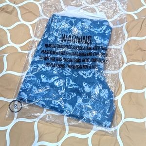 IAB "I am Becoming" 3 inch Booty shorts blue butterflies